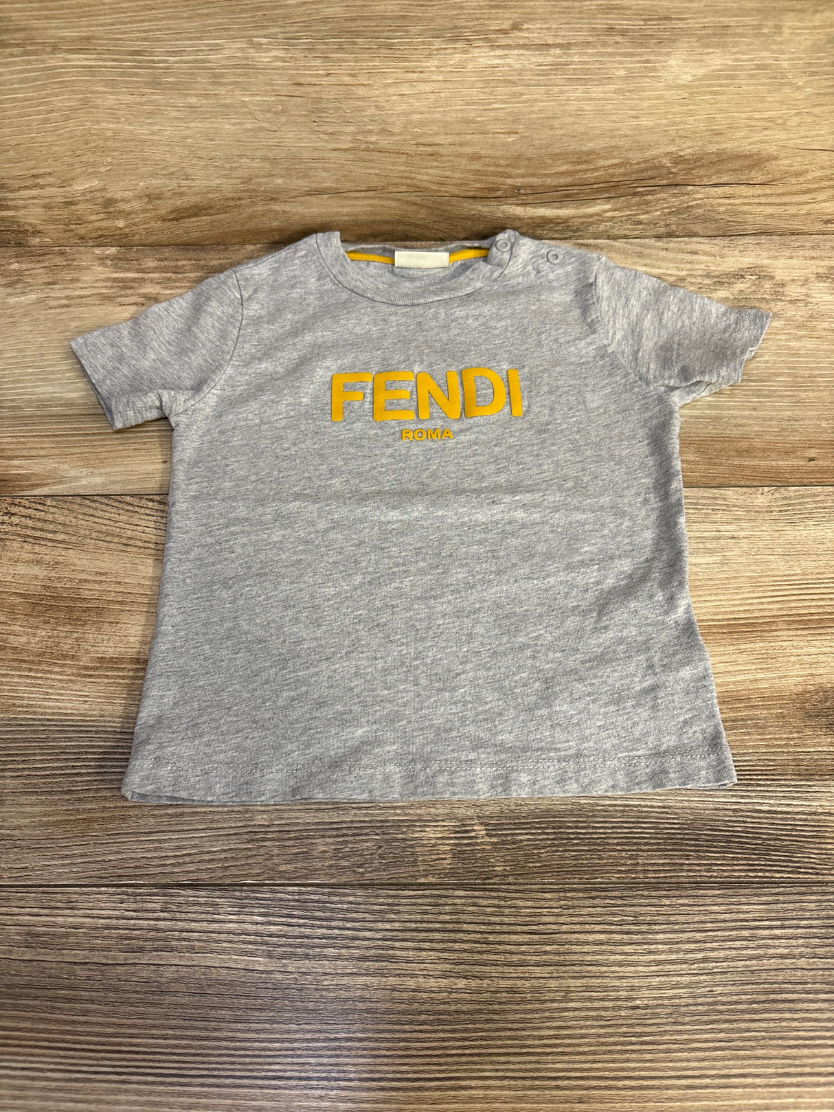 Fendi Logo T-Shirt Grey sz 18m - Me n Mommy To Be
