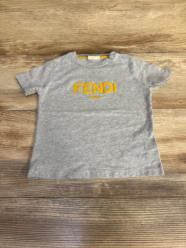 Fendi Logo T-Shirt Grey sz 18m - Me n Mommy To Be