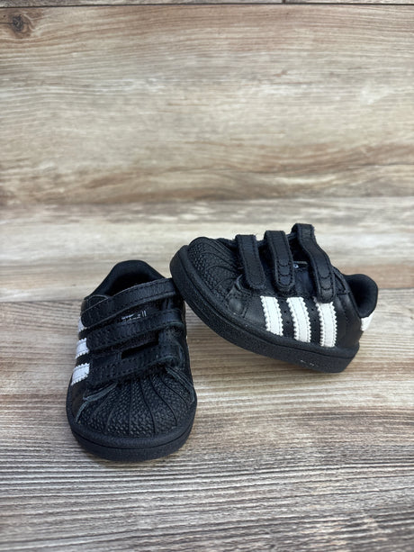 Adidas Superstar II Shoes Black/Cloud White sz 2c - Me n Mommy To Be