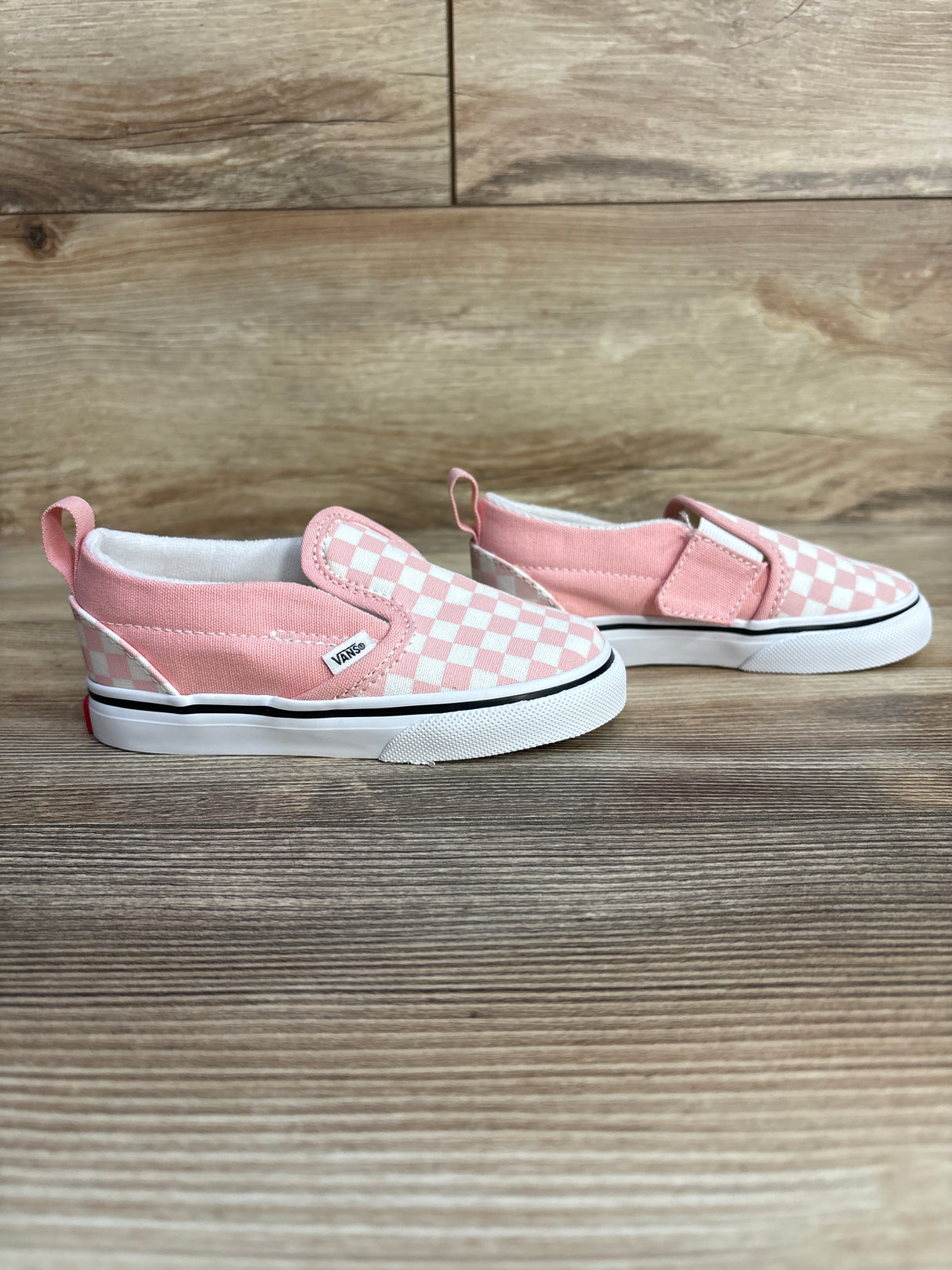 NEW Vans Slip-On V 'Checkerboard Powder Pink' Sneakers sz 8c