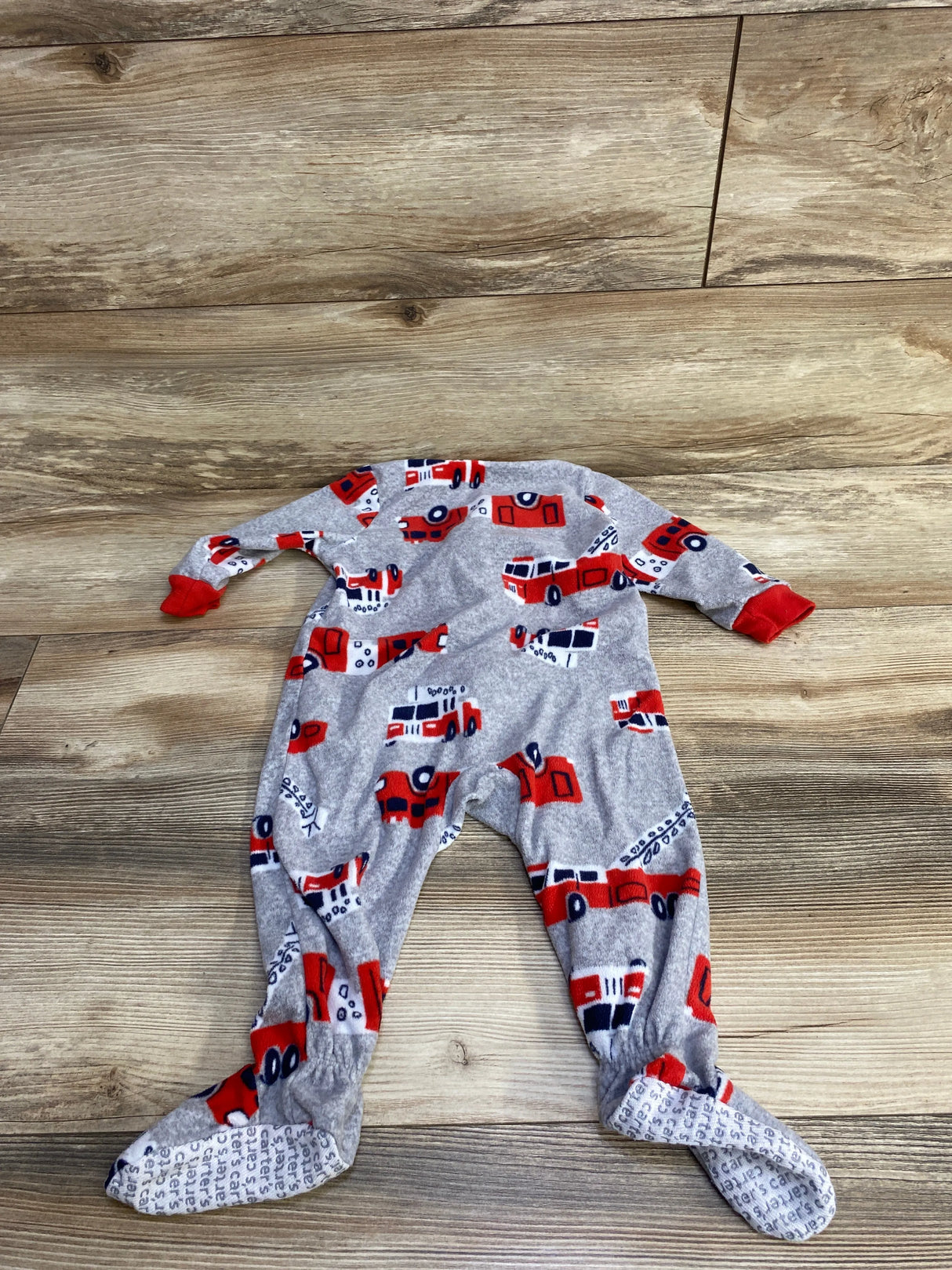 Carter's Firetruck Blanket Sleeper Grey sz 12m