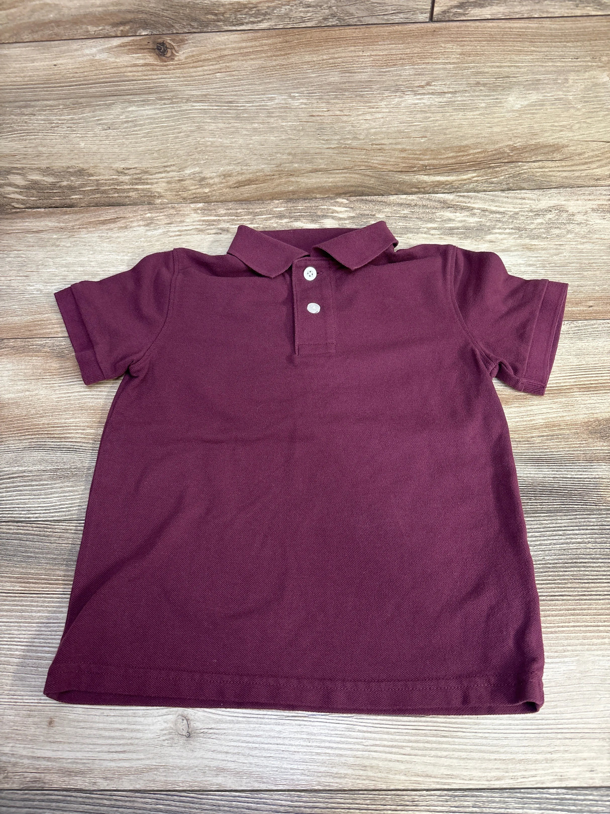 Cat & Jack School Uniform Polo Shirt Burgundy sz 4-5T