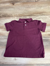 Cat & Jack School Uniform Polo Shirt Burgundy sz 4-5T