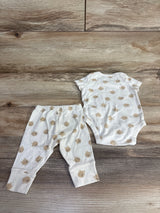 Baby Gap 2pc Bear Bodysuit Set Ivory sz 0-3m