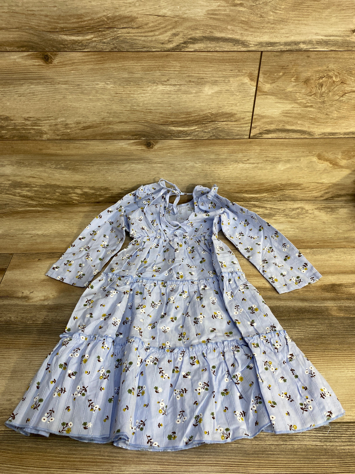 Floral Dress Blue sz 3-4T