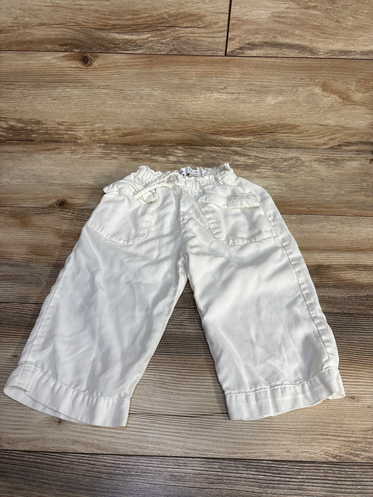 Zara Drawstring Joggers White sz 18-24m