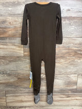 NEW Kickee Kids Snap Footie in Bark Brown sz 5T