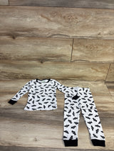 Chick Pea 2pc Bat Pajama Set White sz 12m
