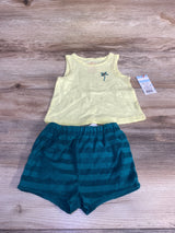 NEW Cat & Jack 2pc Tank Top & Shorts Yellow sz 6-9m