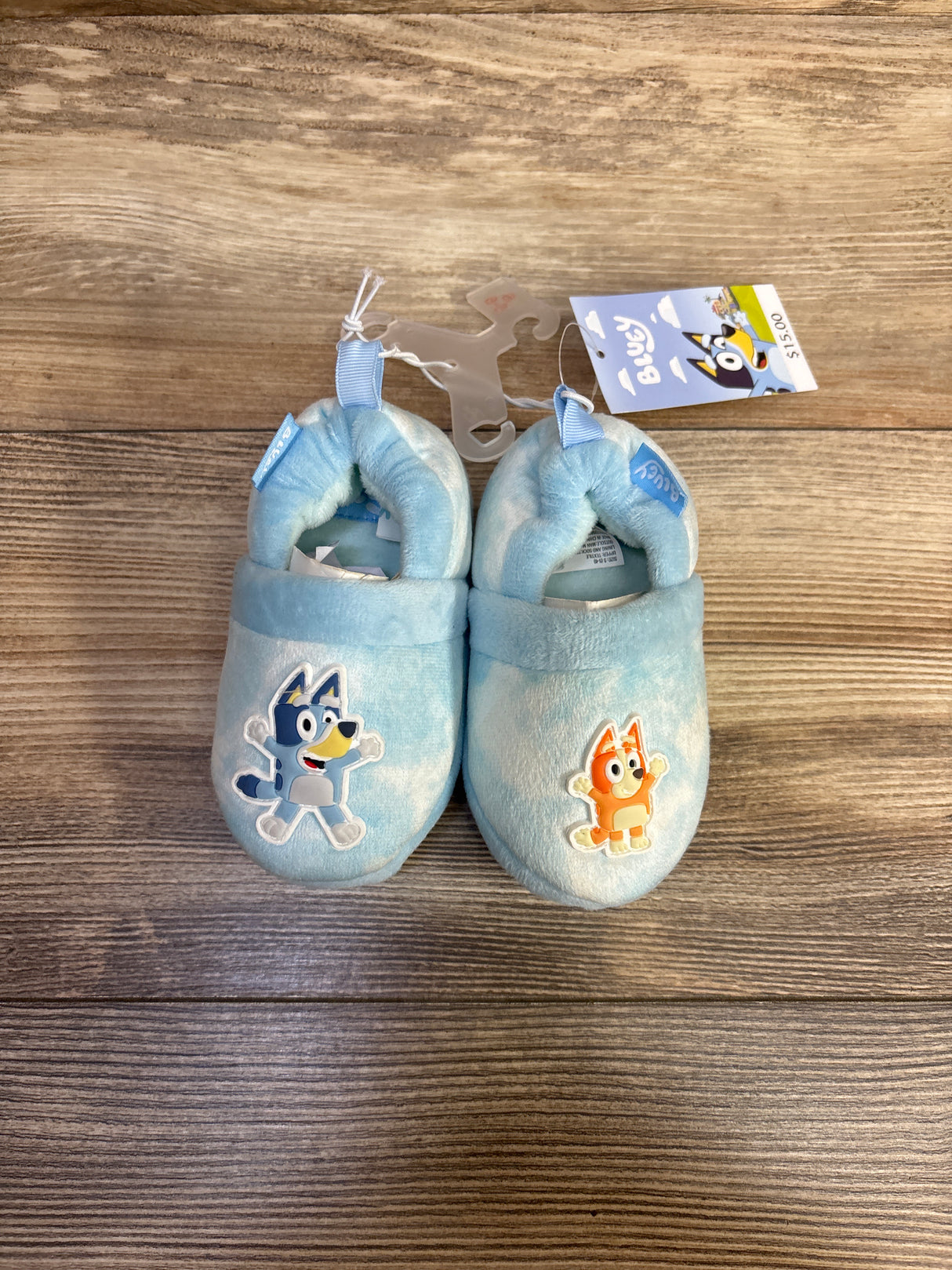 NEW Ground Up Bluey Slippers Blue sz 5-6c