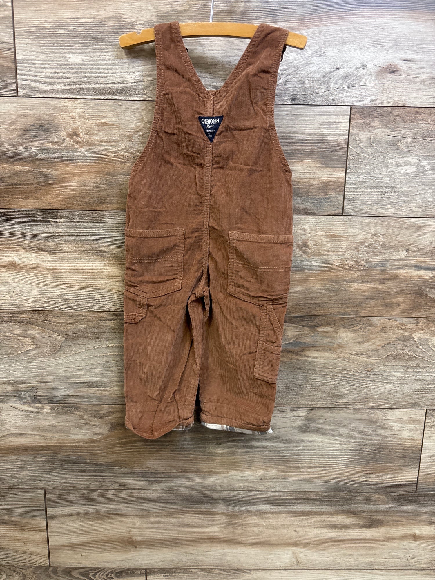 NEW Oshkosh Corduroy Overalls Brown sz 2T