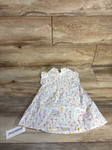 NEW SimpleKids Floral Eyelet Collar Dress White sz 6-9m