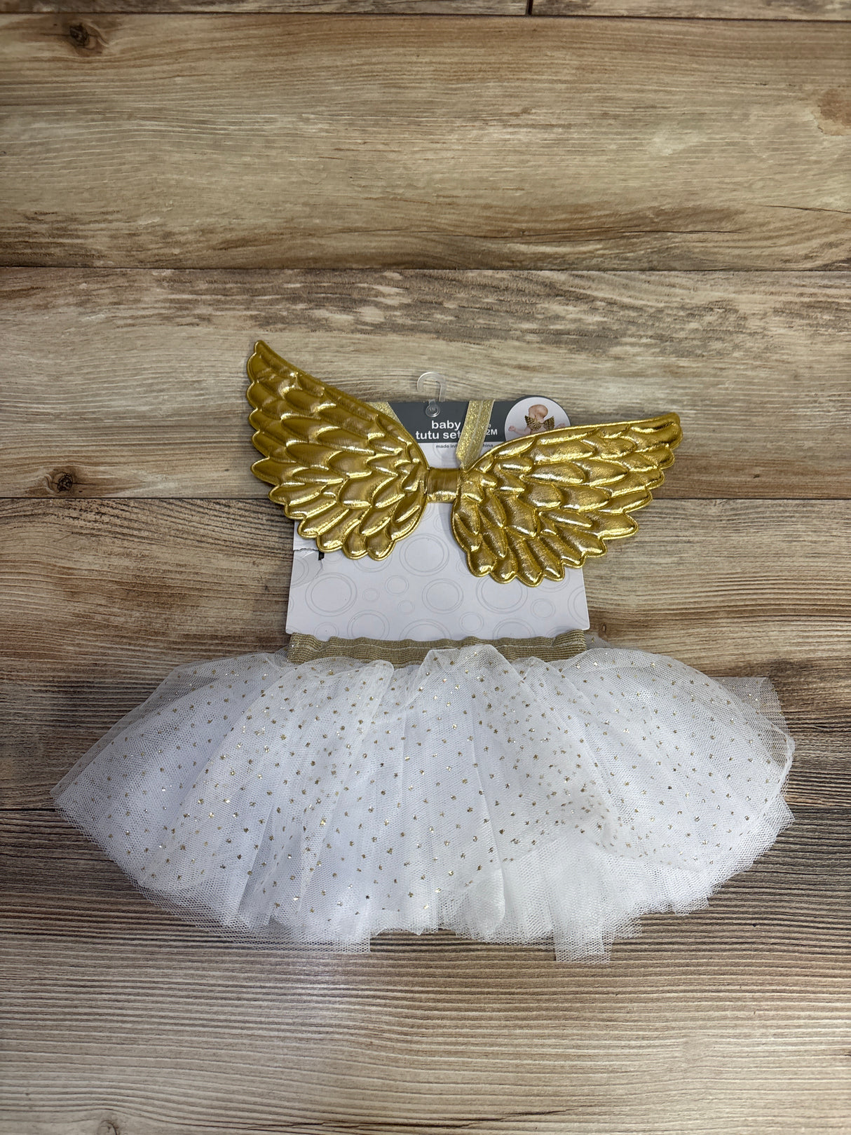 NEW Wonder Nation Angel Wings and Tutu, 2pc Photo Outfit Set sz 0-12m