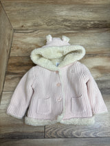 Baby Gap Lined Knit Bear Cardigan Pink sz 6-12m