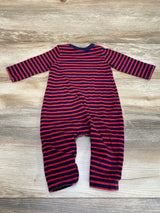 Baby Gap Red/Navy Striped Logo Coverall sz 3-6m