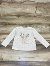 Cat & Jack Reindeer Shirt Oatmeal sz 5T