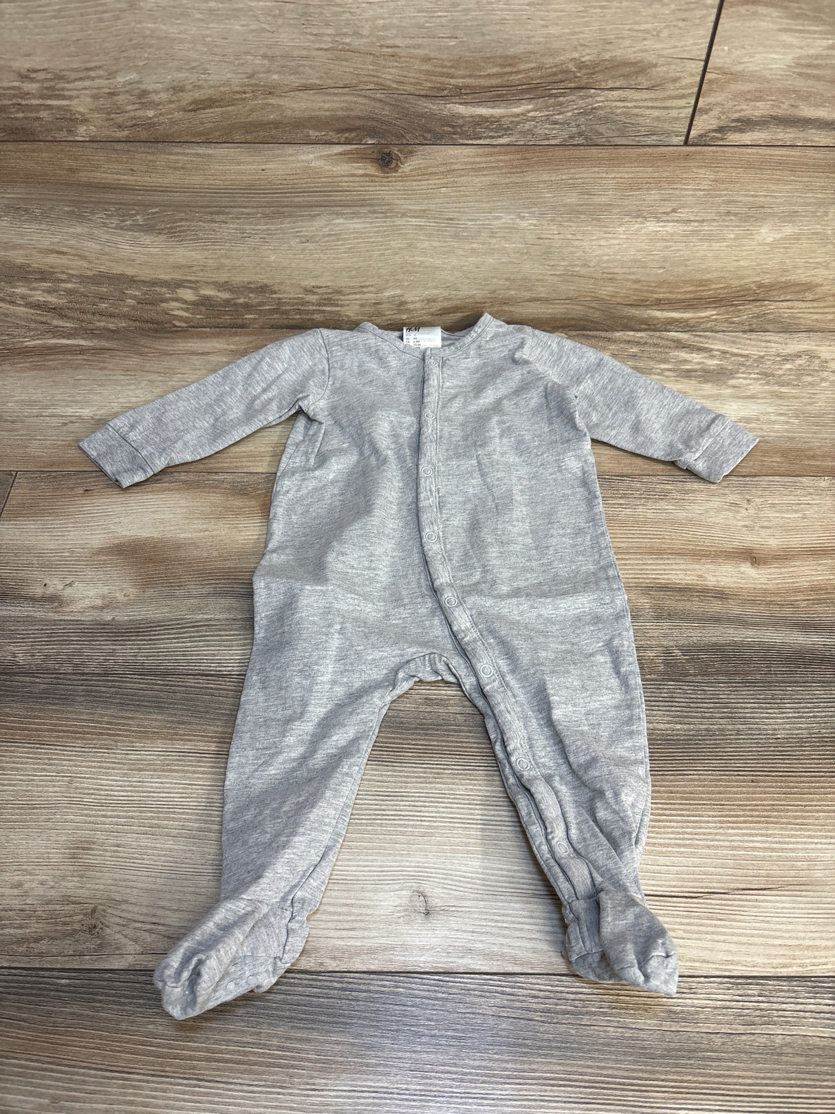 H&M Button Up Sleeper Grey sz 9m