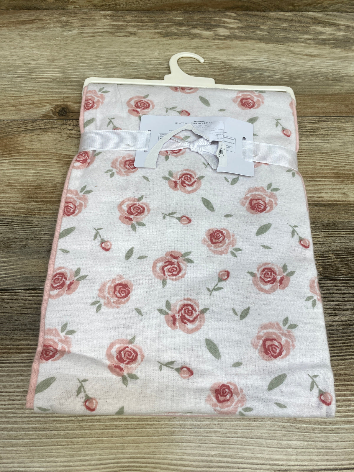 NEW Baby Gear 4pk Flannel Receiving Blankets Pink/White
