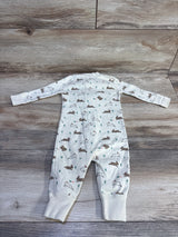 Hanna Andersson Bunny Footless Sleeper Pale Yellow sz 3-6m