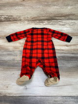 Carter's Plaid Blanket Sleeper Red sz Newborn