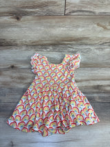 Play by Little Sleepies Rainbows Flutter Twirl Bodysuit Dress Ivory sz 12-18m