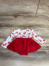 Santa Textured Bodysuit Dress Pink sz 6-9m