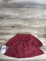 Red plaid toddler dress with ruffled hem, kids clothing resale