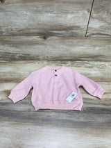 NEW Old Navy Waffle Knit Henley Shirt Pink sz 3-6m