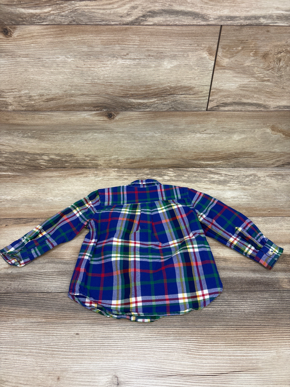 Ralph Lauren Plaid Button-Down Shirt Blue sz 12m