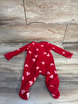 Just One You Heart Print Sleeper Red sz 3m