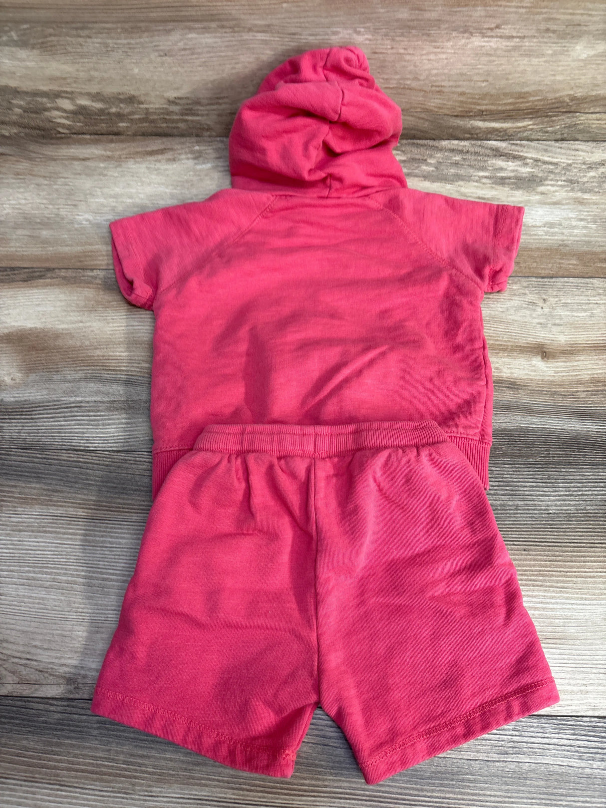 Zara Hooded Shirt & Shorts Pink sz 9-12m