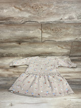 Easy-Peasy Floral Sweatshirt Dress Beige sz 12m