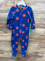 NEW NBA Detroit Pistons Raglan Zip Up Footie Blue sz 6-9m