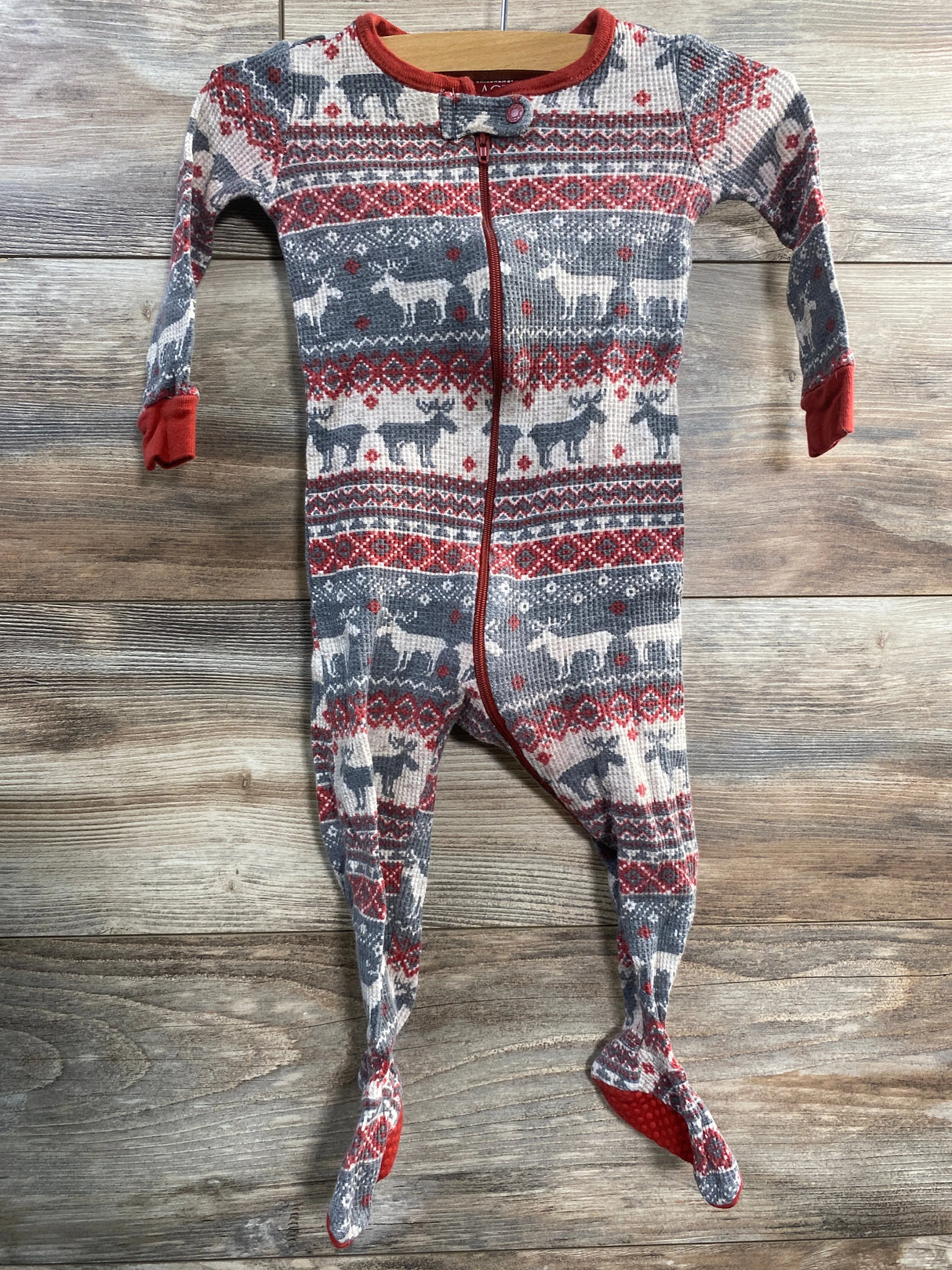 Children's Place Fair Isle Sleeper Grey sz 9-12m