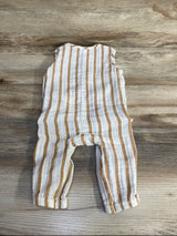 Old Navy Henley Striped Jumpsuit White sz 3-6m