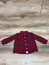 Stephan Baby Long Sleeve Plaid Button-Up Shirt Red sz 6-12m
