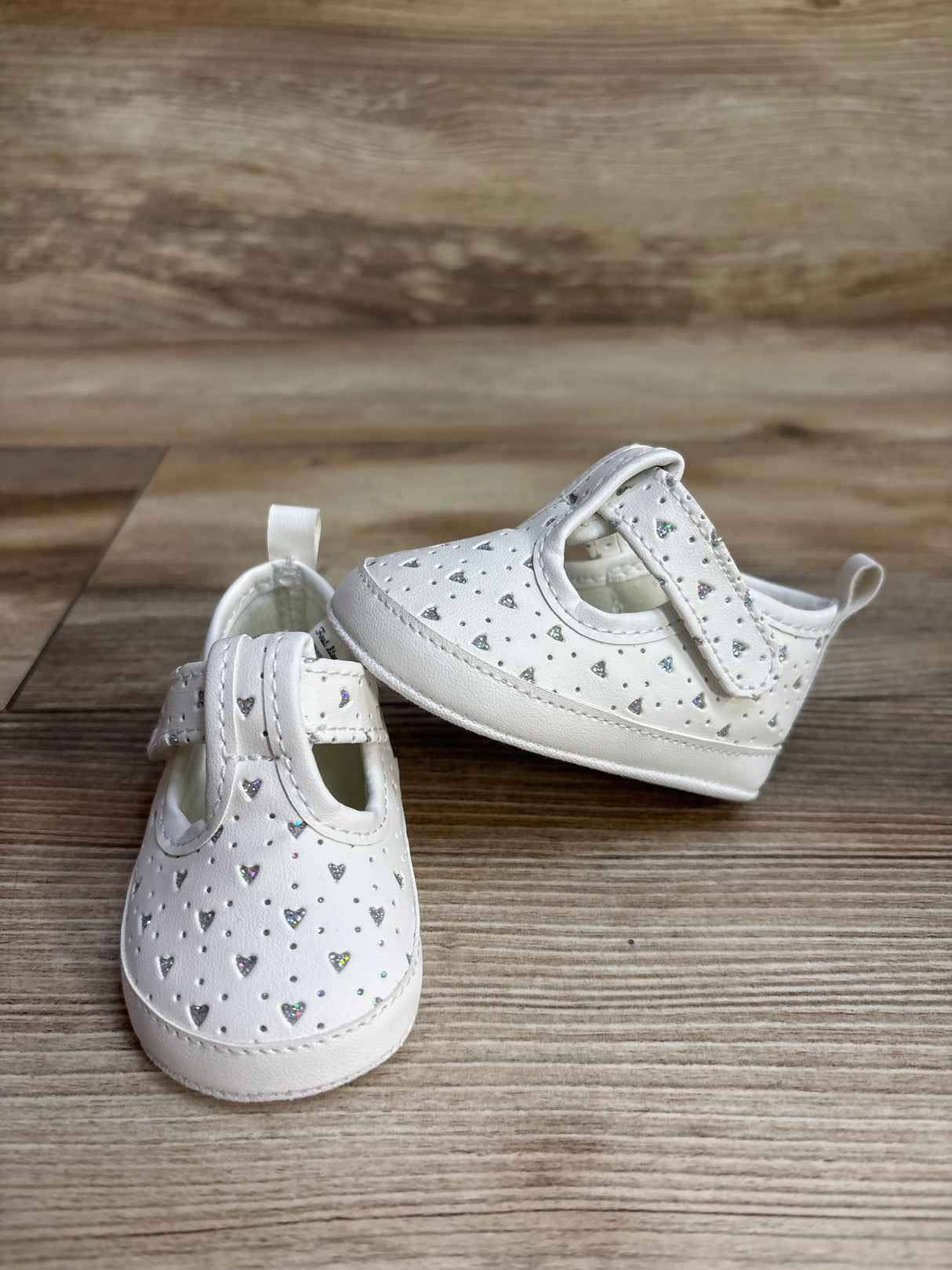 First Steps Mary Jane Soft Sole Shoes White sz 2c