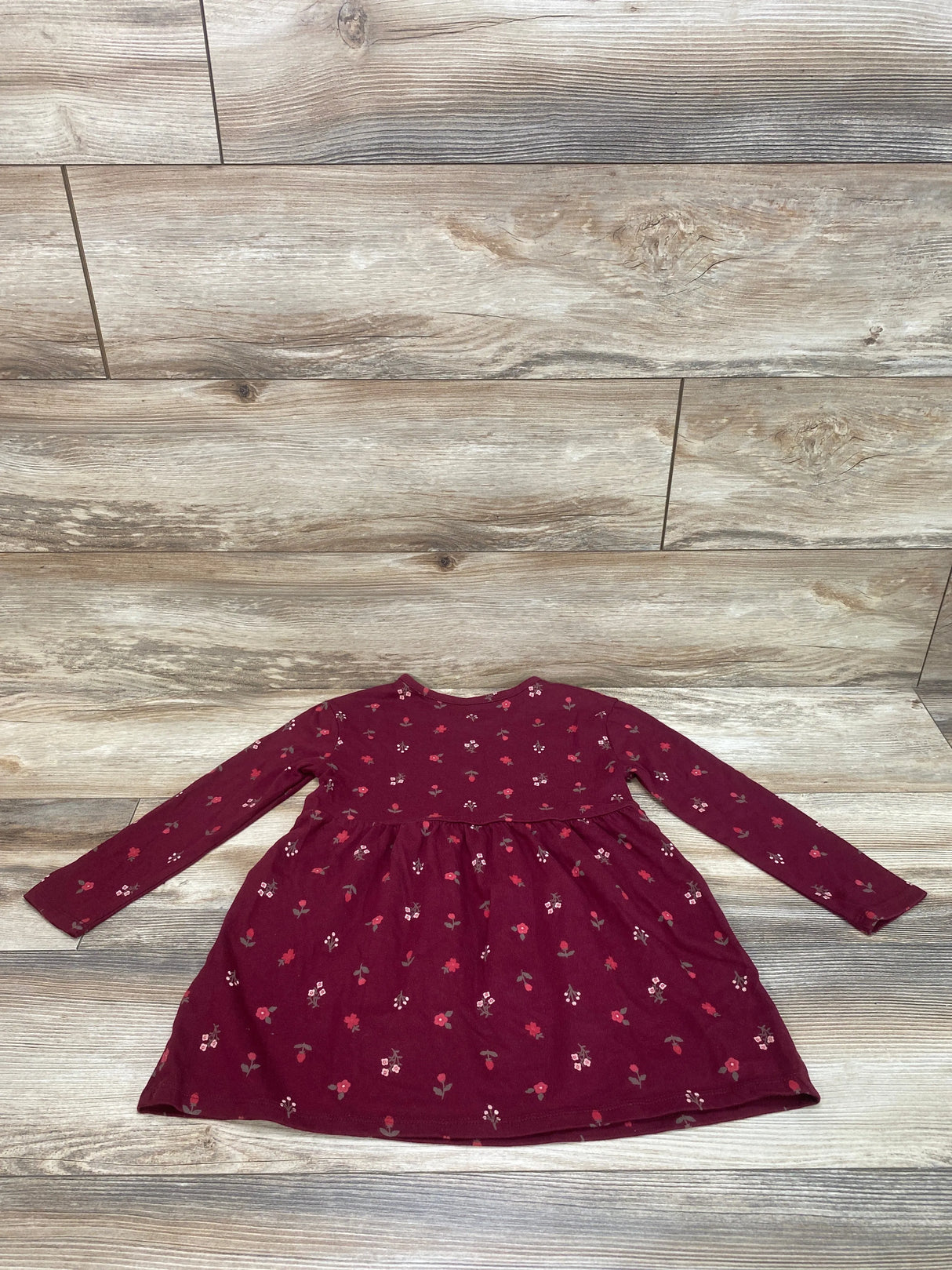 Cat & Jack Floral Dress Burgundy sz 4-5T