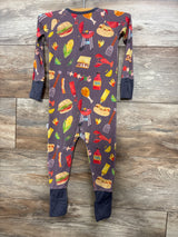 Little Sleepies Grill & Chill Zippy Grey sz 12-18m