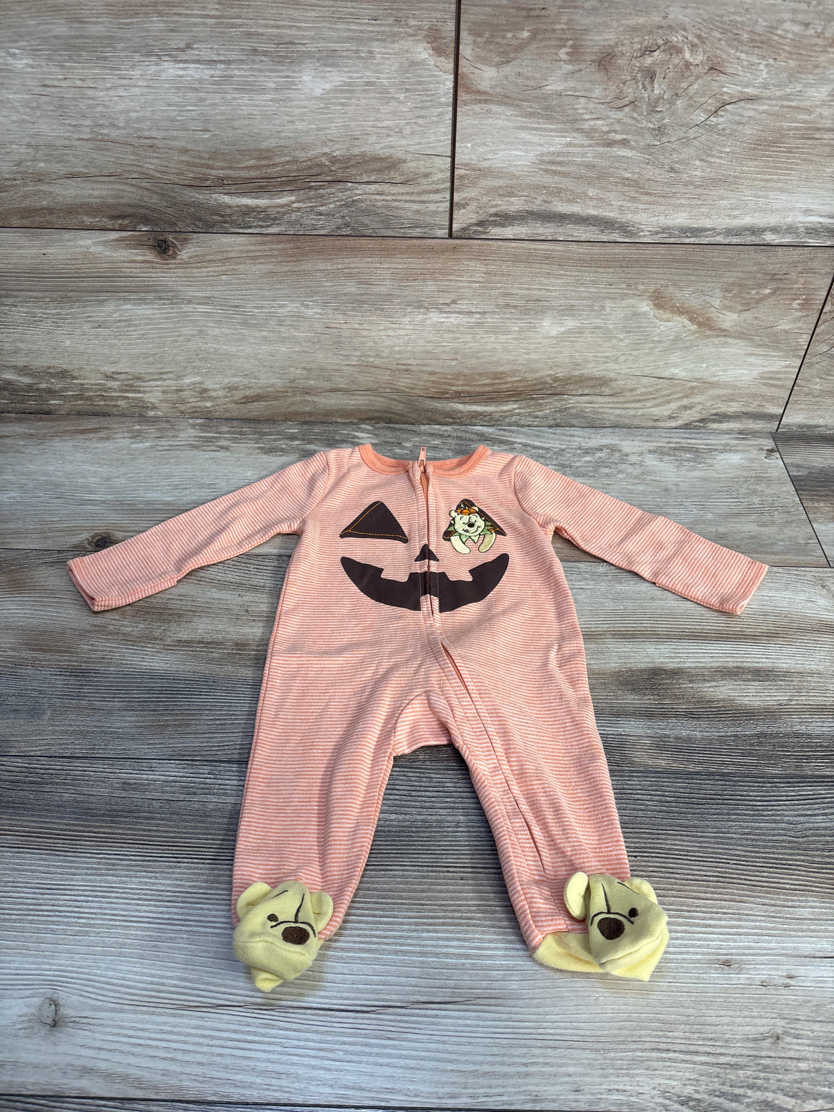 Disney Baby Winnie The Pooh Halloween Sleeper Orange sz 0-3m