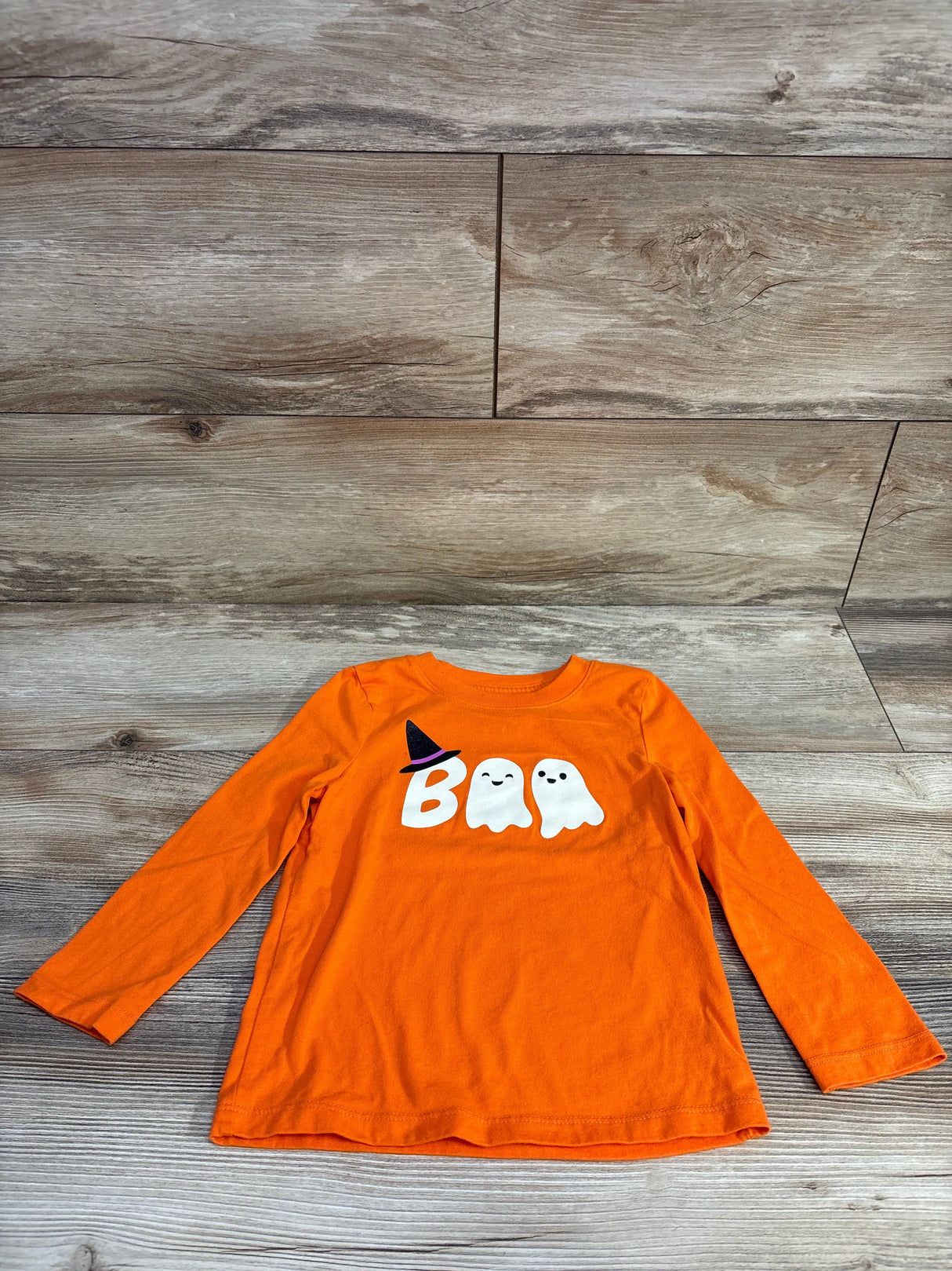 Cat & Jack Boo Long Sleeve Shirt Orange sz 3T - Me n Mommy To Be