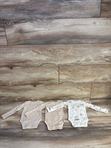 Carter's 3pk Bodysuits Beige sz Newborn