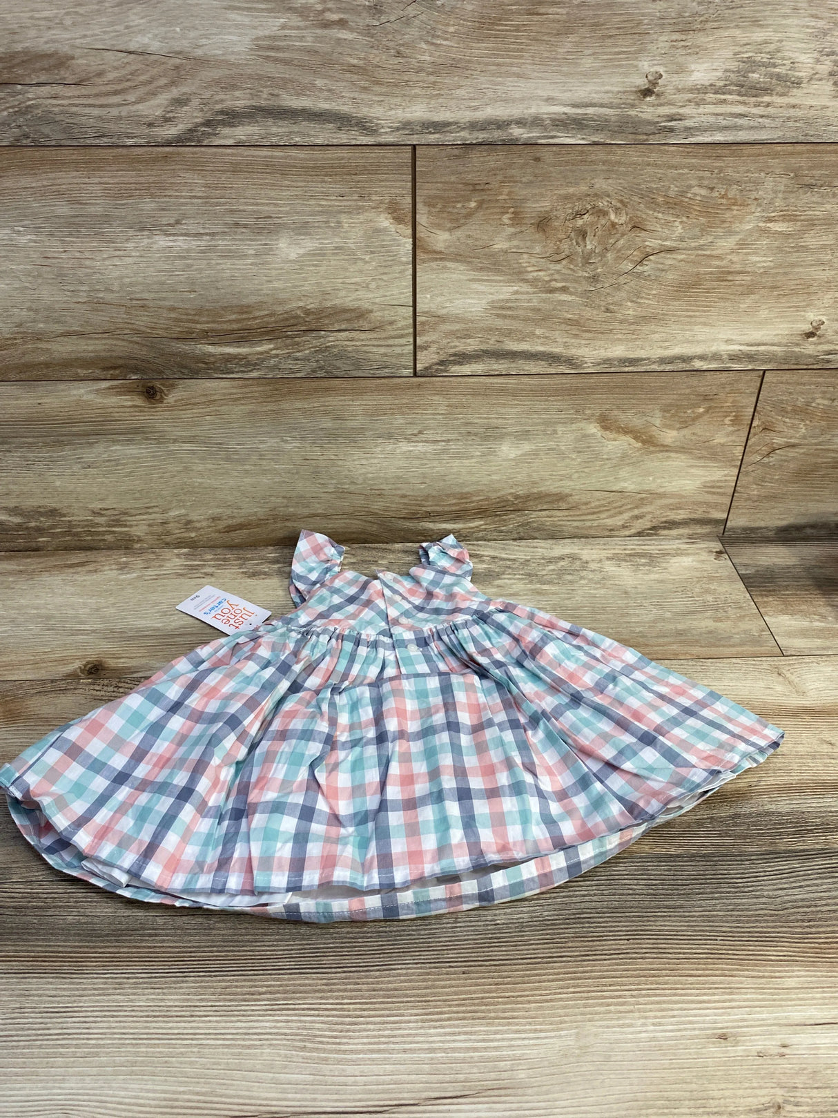 NEW Just One You 2pc Plaid Dress & Bloomers White sz 9m