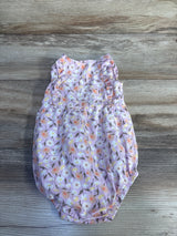 Minymo Floral Ruffle Sleeve Bubble Romper Pink sz 6m