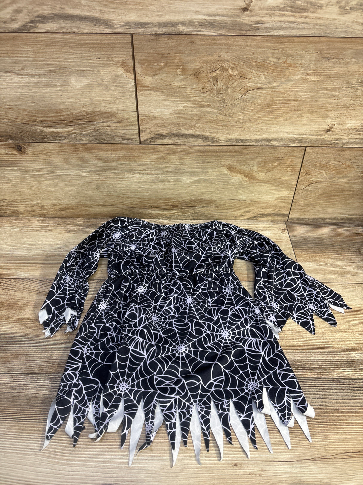 Spiderweb Print Long Sleeve Dress Black sz 12-18m