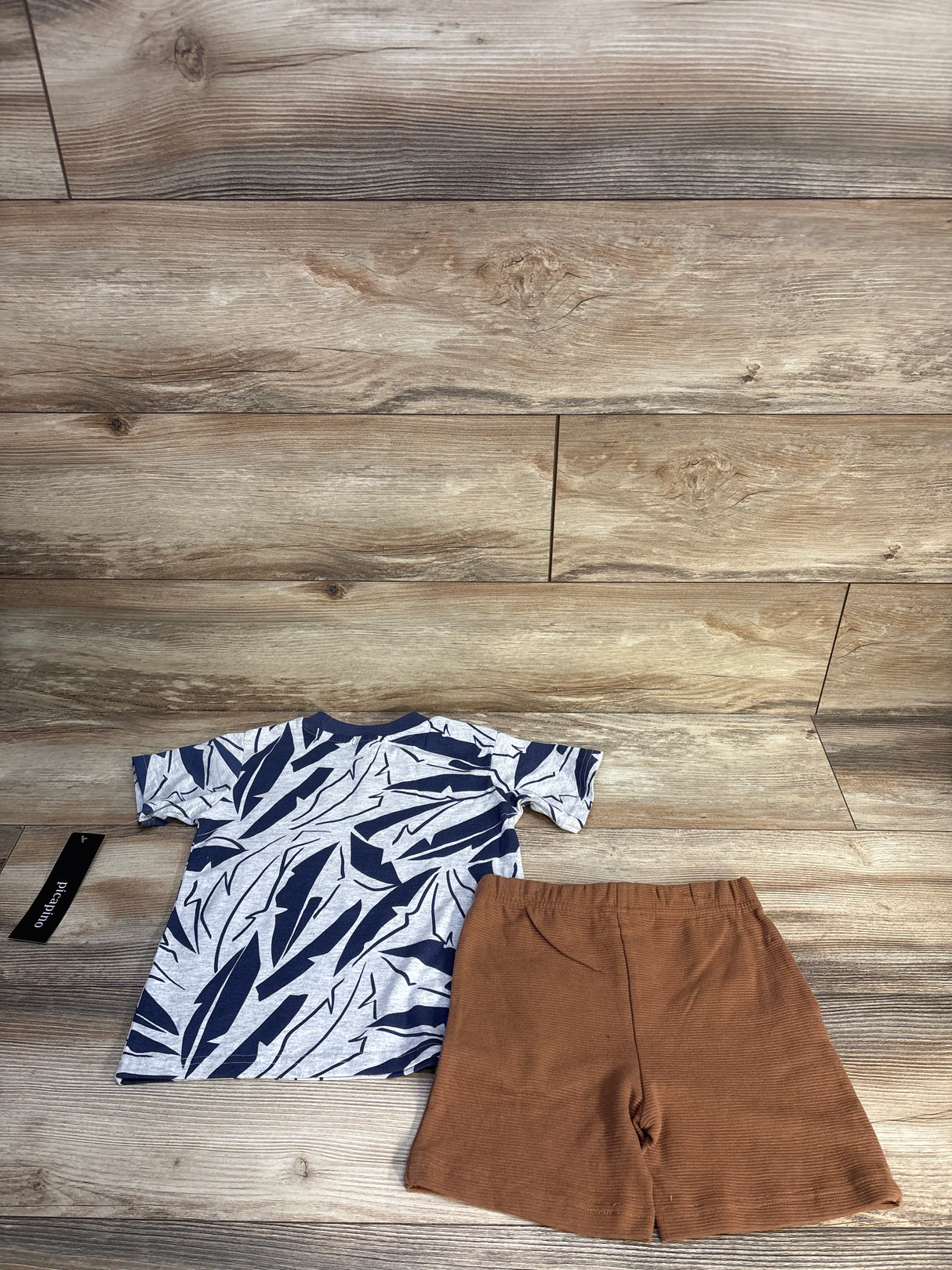 NEW Picapino 2pc Shirt & Shorts Set Navy sz 4T