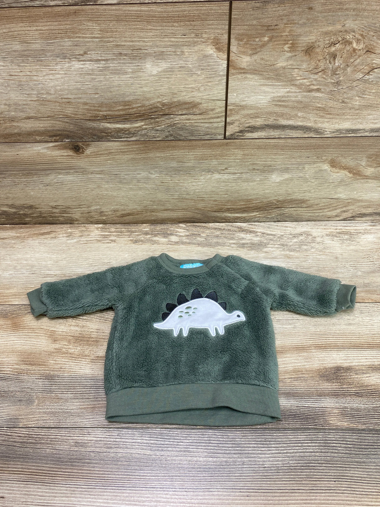 Pekkle Plush Dino Sweatshirt Green sz 3m