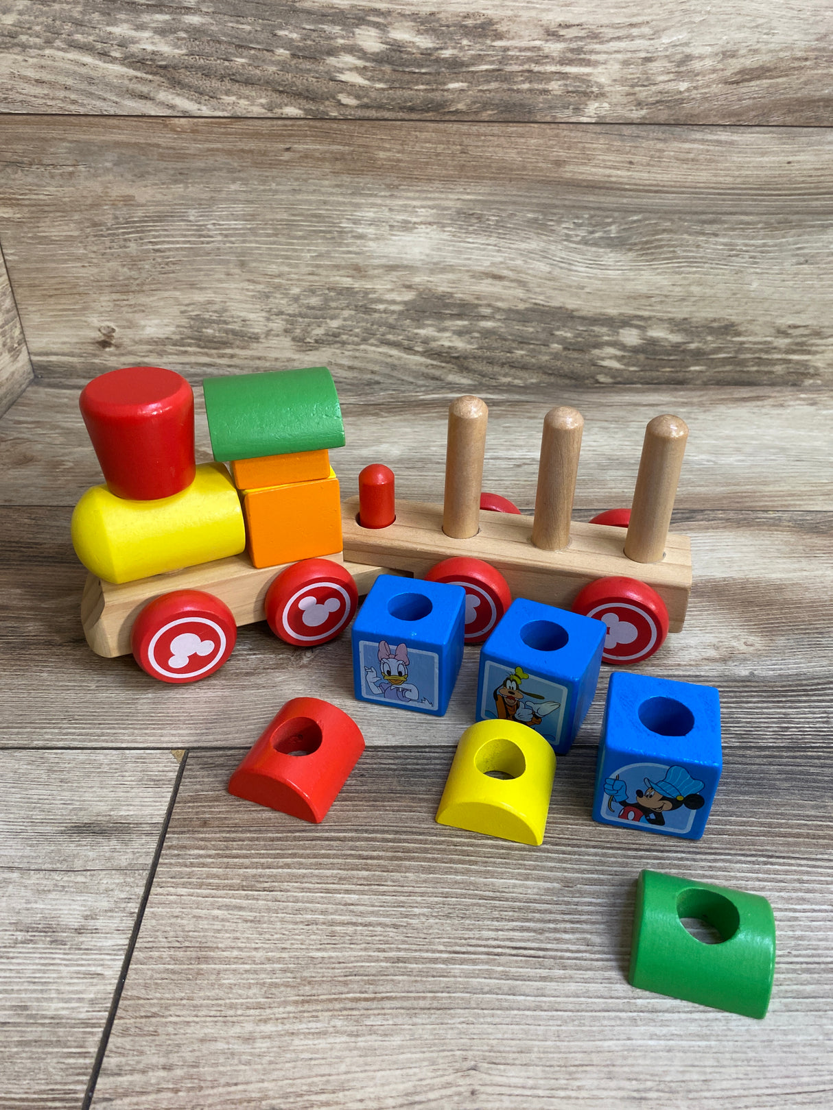 Melissa & Doug Disney Mickey Mouse & Friends Wooden Stacking Train