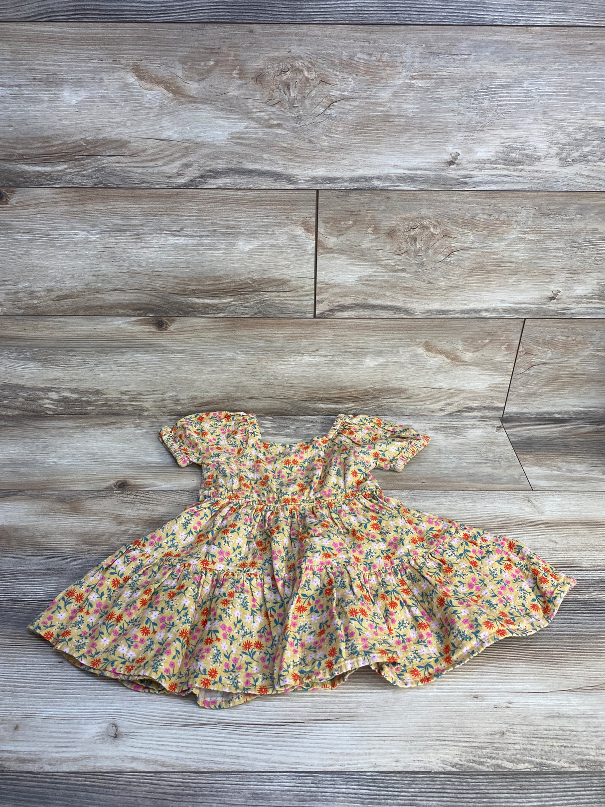 Cat & Jack Floral Dress Yellow sz 3T