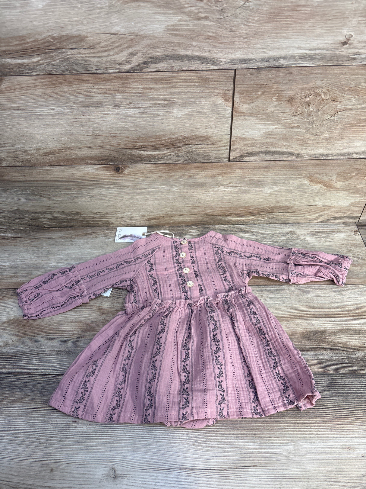 NEW Jessica Simpson 2pc Floral Bow Gauze Dress & Bloomers Set Pink sz 18m